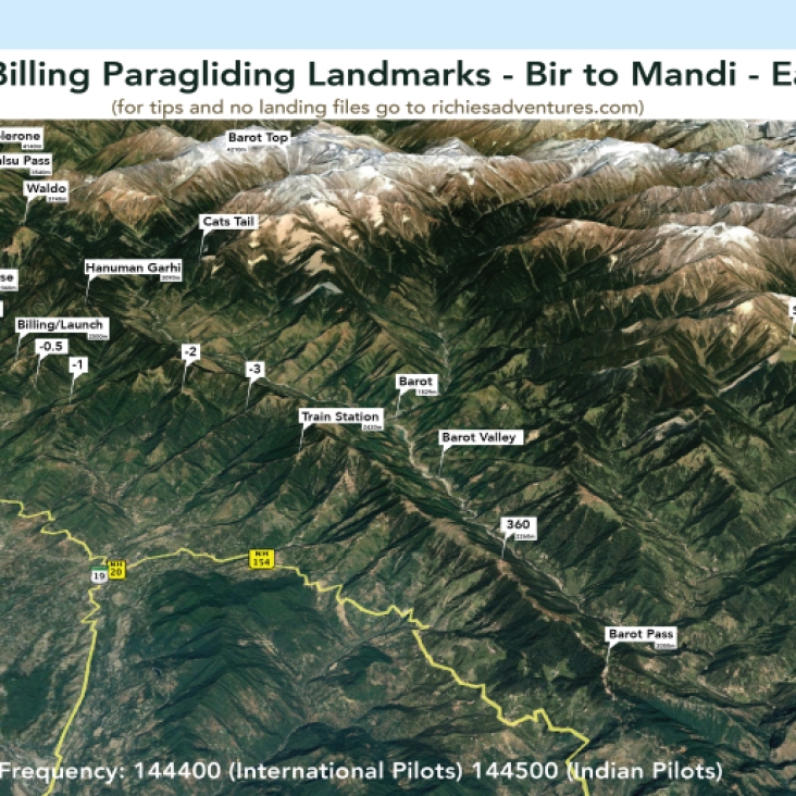 Bir Paragliding Landmarks - Mandi Ridge East 1