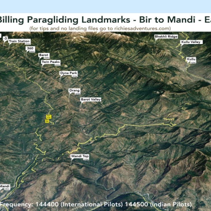 Bir Paragliding Landmarks - Mandi Ridge East 2