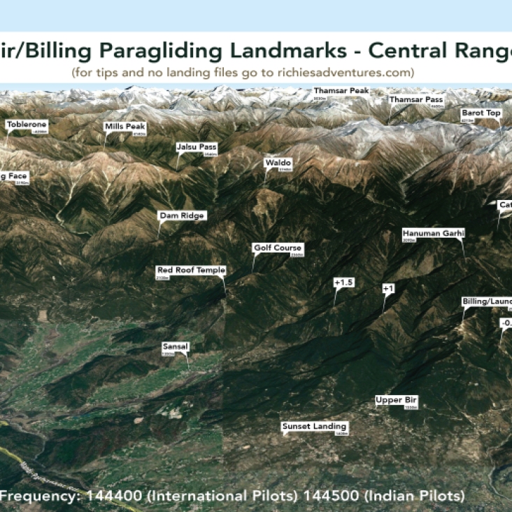 Bir Paragliding Landmarks - Dhauladar Range West 2