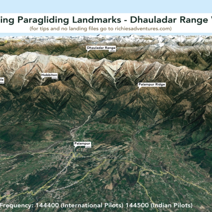 Bir Paragliding Landmarks - Dhauladar Range West 1